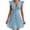 Sky Blue, variant on Tqcoqu Women's Button Sundresses, Deep V Neck Ruffle Sleeve A Line Party Cocktail Dresses, Going Out Short Dress