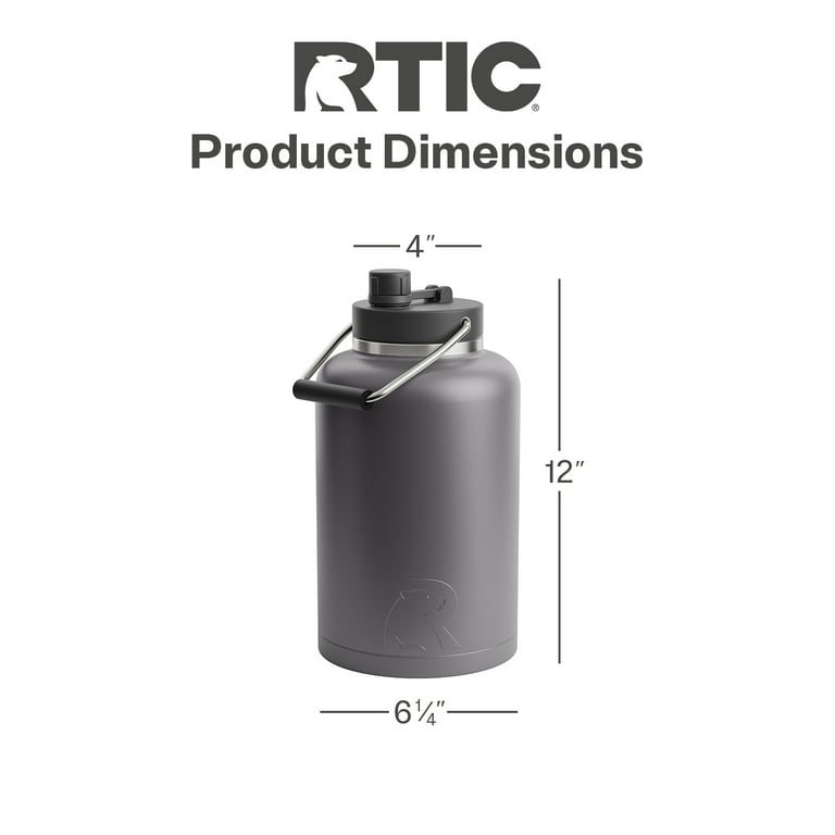 RTIC One Gallon Water Cooler Jug, Stainless Steel Insulated