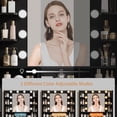 thumbnail image 6 of FANRAL 57" Fluted Vanity Dresser Combo with Lighted Mirror,RGB Adjustable Lighting & 8 Drawers,Mid-Century Modern Dressing Table with Built-in Charging Station for Bedroom,Black Vanity, 6 of 8