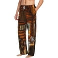 thumbnail image 2 of Bingfone Log Cabin Inside Mens All Over Print Sleep Pajama Pants-Large, 2 of 9