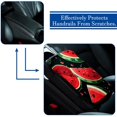 thumbnail image 5 of Watermelon Soft Comfortable Furry Printed Car Armrest Cover Pad Mat 12.5x8.2 Inch, 5 of 6