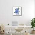 thumbnail image 2 of Stupell Industries Blue Hydrangeas in Leaf Vase Floral Painting Gray Framed Art Print Wall Art, 24 x 24, 2 of 8