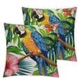 thumbnail image 2 of Nawypu Floral Bird Parrot Throw Pillow Covers Square Cushion Case Modern Home Decor Pillow Covers Set of 2 Decorative Pillowcase for Sofa Couch Bed Bedroom Living Room Pillow Cases, 2 of 6