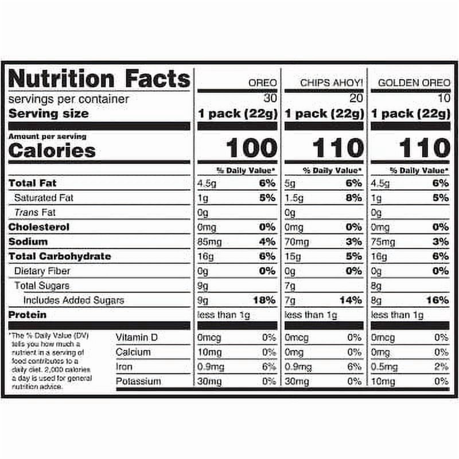 Nabisco Sweet Treats Variety Pack, OREO & CHIPS AHOY! Cookies, 60 count.pack of 2