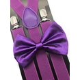 thumbnail image 1 of 4everStore Uni Bow Tie Suspender Sets, Purple, 1 of 2