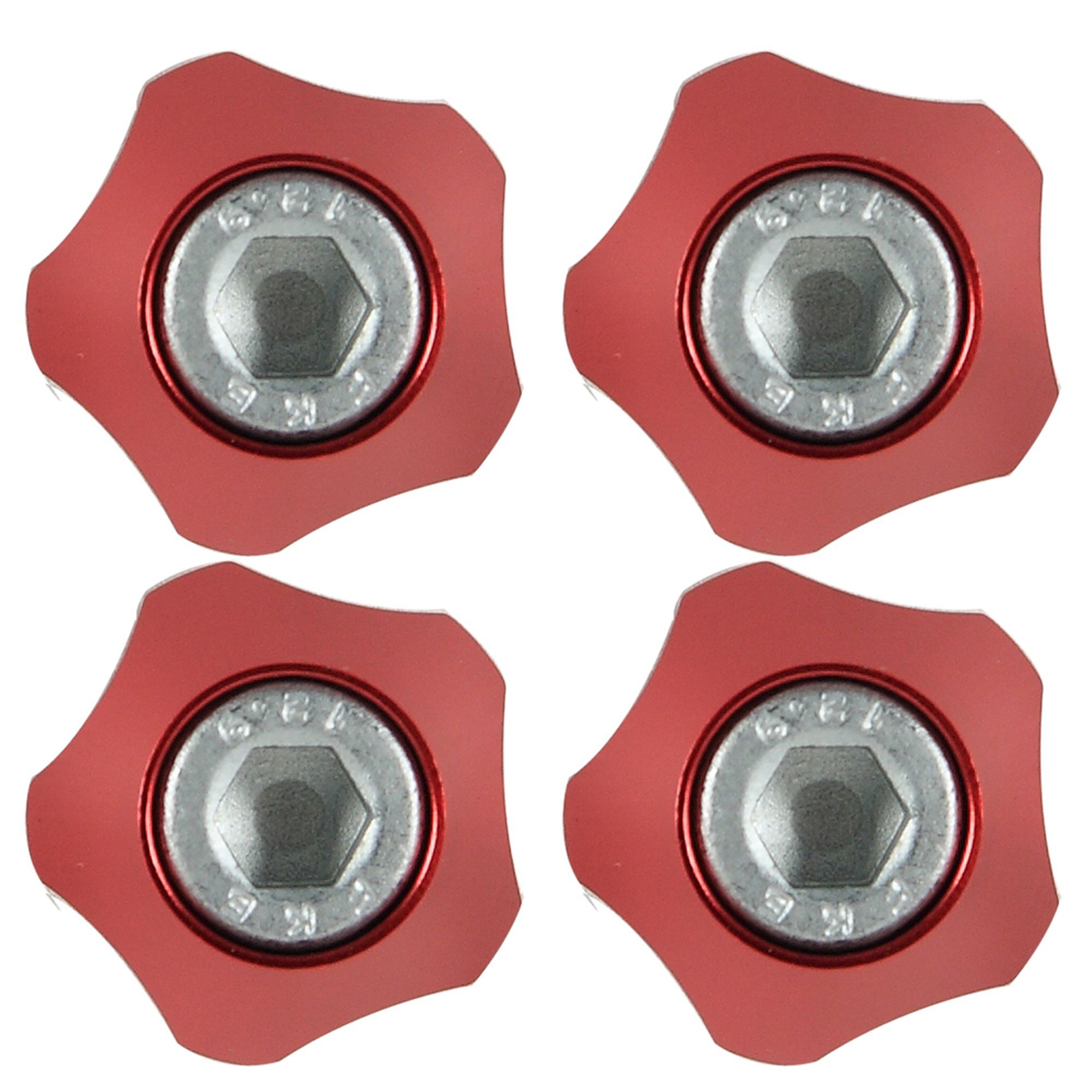 Anodized Aluminum Bolt License Plate Fasteners Red
