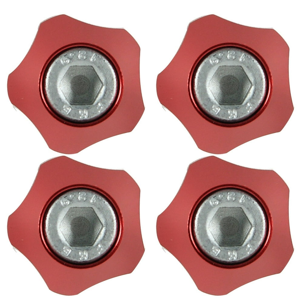 Anodized Aluminum Bolt License Plate Fasteners Red