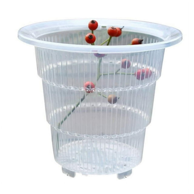 Clear Orchid Pots with Holes Plastic Flower Pot Planter