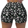 thumbnail image 2 of Haiem Daisies Flowers No Front Seam Biker Shorts for Women Yoga Workout Gym Bike Shorts with Tummy Control Moisture-Wicking-Medium, 2 of 9
