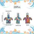 thumbnail image 5 of 1 Box 20Pcs Turtle Charms 304 Stainless Steel Turtle Charm Tortoise Charms Bulk Ocean Hawaii Lucky Charm, 5 of 9