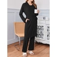 thumbnail image 6 of Avidlove Maternity Pajamas and Robe Set 3 Piece Double Layer Sleeveless Nursing Top,Pregnancy Pants with Robe Pjs Sleepwear, 6 of 8