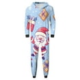 thumbnail image 4 of Daddy Romper For Christmas Family Matching Pajamas Print Long Sleeve Zipper Jumpsuit Soft Casusal Sleepwear Features, 4 of 6