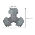 thumbnail image 2 of RUNROTOO Drain Hose Y Connector 3Pcs Grey PP Y Shaped For Water Distribution In Washing Machine Parts, 2 of 8