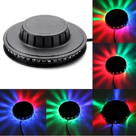 AGPtek 48 RGB LED Voice-activated Stage Lighting Rotating Light for Home Disco Bar Stage Ballroom Club Party Show KTV