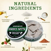 Smokey Mountain Original Herbal Pouches - Wintergreen - Tobacco Free and Nicotine Free - 10 Can Box - 15 Per Can