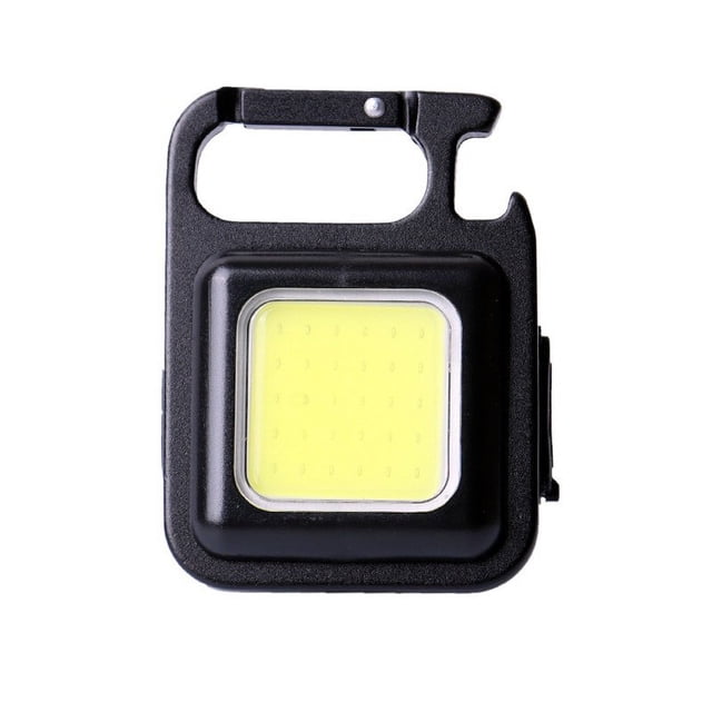 Mini llavero con luz USB portátil multifuncional, luz de trabajo COB, luz de campamento, luz de emergencia para acampar al aire libre