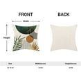 thumbnail image 4 of Boho Mid Century Pillow Covers 16x16 Set of 2, Boho Leaves Abstract Throw Pillowcase Geometric Aesthetic Sunset Outdoor Farmhouse Cushion Cover for Sofa Couch Bed Living Room Decor, 4 of 5