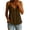 #26Brown, variant on Women's Spaghetti Strap V Neck Linen Cami Top Button Down Peplum Hem Summer Boho Tank Blouses Tops Yellow 2XL