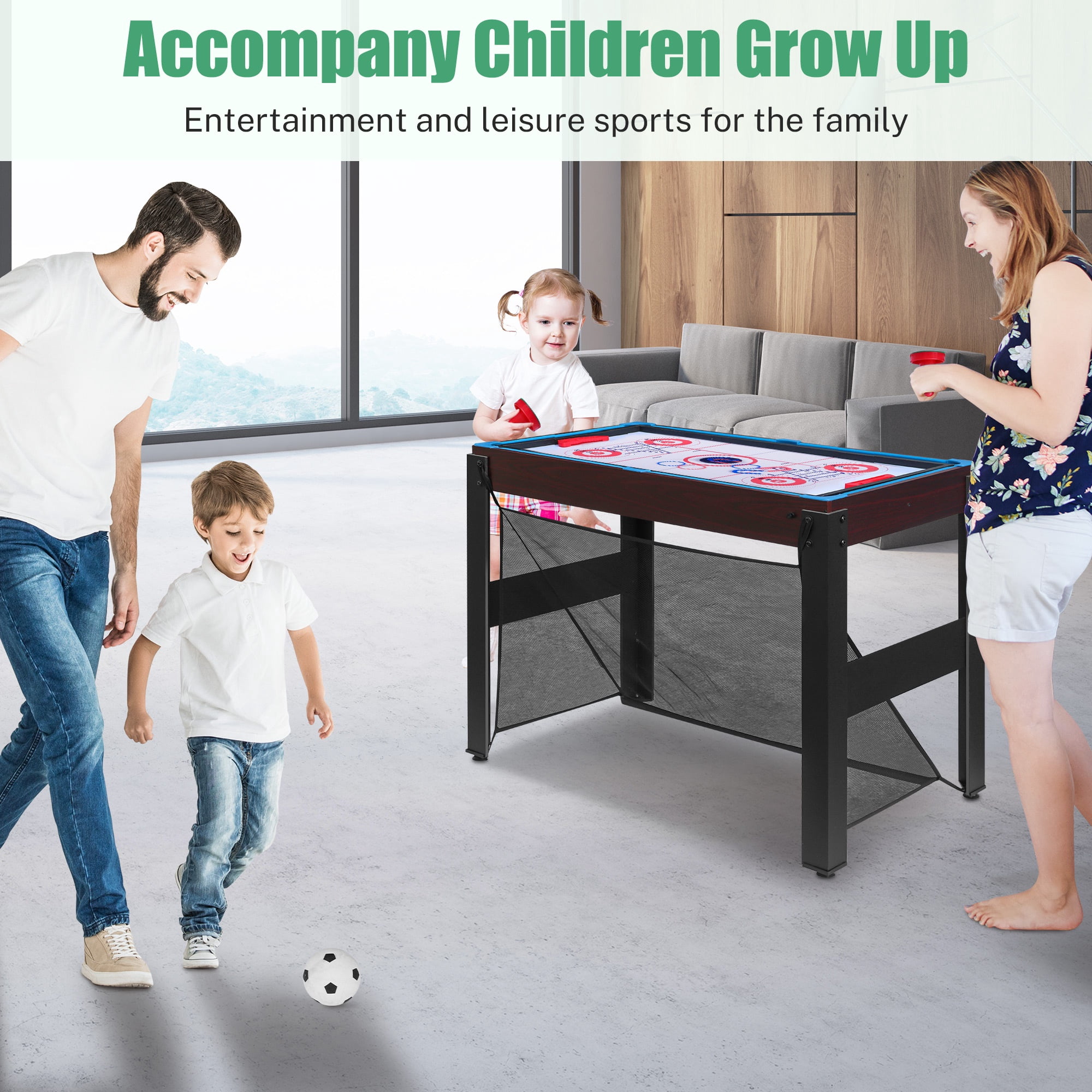 16 in 1 Combo Game Table, SHINPT Game Table for Kids/Adults, 48" Multi Game Table with Foosball, Billiards, Ping Pong, Air Hockey, Board Game table for Game Room, Backyard & Family Gatherings