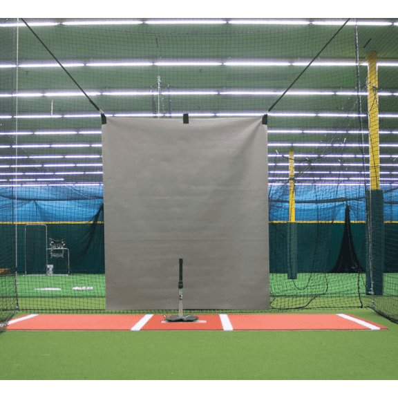 5' x 8' Vinyl Heavy Duty Baseball Batting Cage Backstop (GRAY) - Professional Hitting Facility BACKSTOPS - Since 2004 (GBCC)