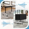 thumbnail image 4 of Folding Conference Table Black Foldable Conference Room Tables for 6-12 Person, Modern Modular Office Training Desk with Wheels (47.2in 4), 4 of 7