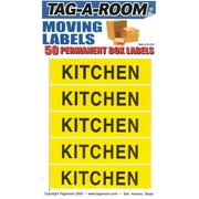 Tag-A-Room Color Coded Home Moving Box Labels Stickers (Kitchen)