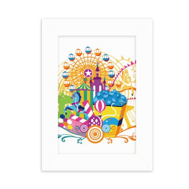 Ferris Wheel Castle Amusement Park Desktop Photo Frame Picture Display Decoration Art Painting