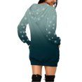 thumbnail image 3 of IROINNID Christmas Hooded Dress for Women with Pocket Graphic Print Thigh Length Xmas Party Dress,Green, 3 of 5
