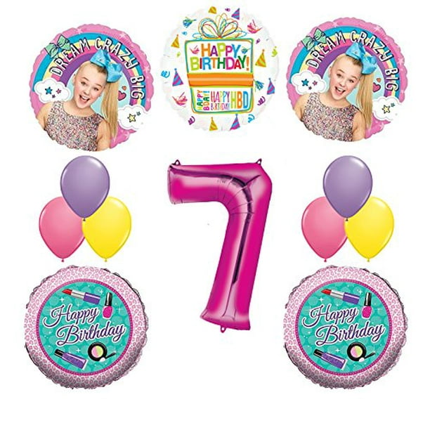 JoJo Siwa Party Supplies Dream Crazy Big 7th Birthday Balloon Bouquet