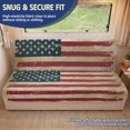thumbnail image 2 of Chririnla Vintage American Flag RV Sofa Bed Cover Pet Friendly, Suitable for Camper Travel Trailer, RV Jackknife Sofa Couch Covers Suitable for Jackknife Sleeper Sofas, 2 of 7