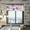 thumbnail image 2 of National Flags Stars Curtain Valances Farmhouse Design Window Treatment Decor Blackout Rod Pocket for Windows Living Room Kitchen 54" x 18", 2 of 5