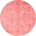thumbnail image 1 of Ahgly Company Indoor Round Oriental Red Traditional Area Rugs, 4' Round, 1 of 4
