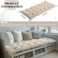 thumbnail image 2 of Bench Cushion for Indoor Furniture 36x14 in Velvet Thicken Indoor Window Seat Cushion, Soft Piano Sofa, Entryway Storage, Bay Window Tufted Patio Porch Swing Bench Pad Memory Foam(Ivory), 2 of 12
