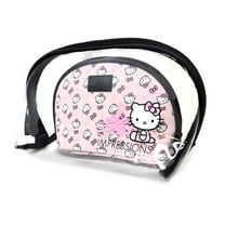 Impressions Vanity Hello Kitty 2 Pcs Nested Clutch Purses, Waterproof Travel Makeup Bag (Pink)