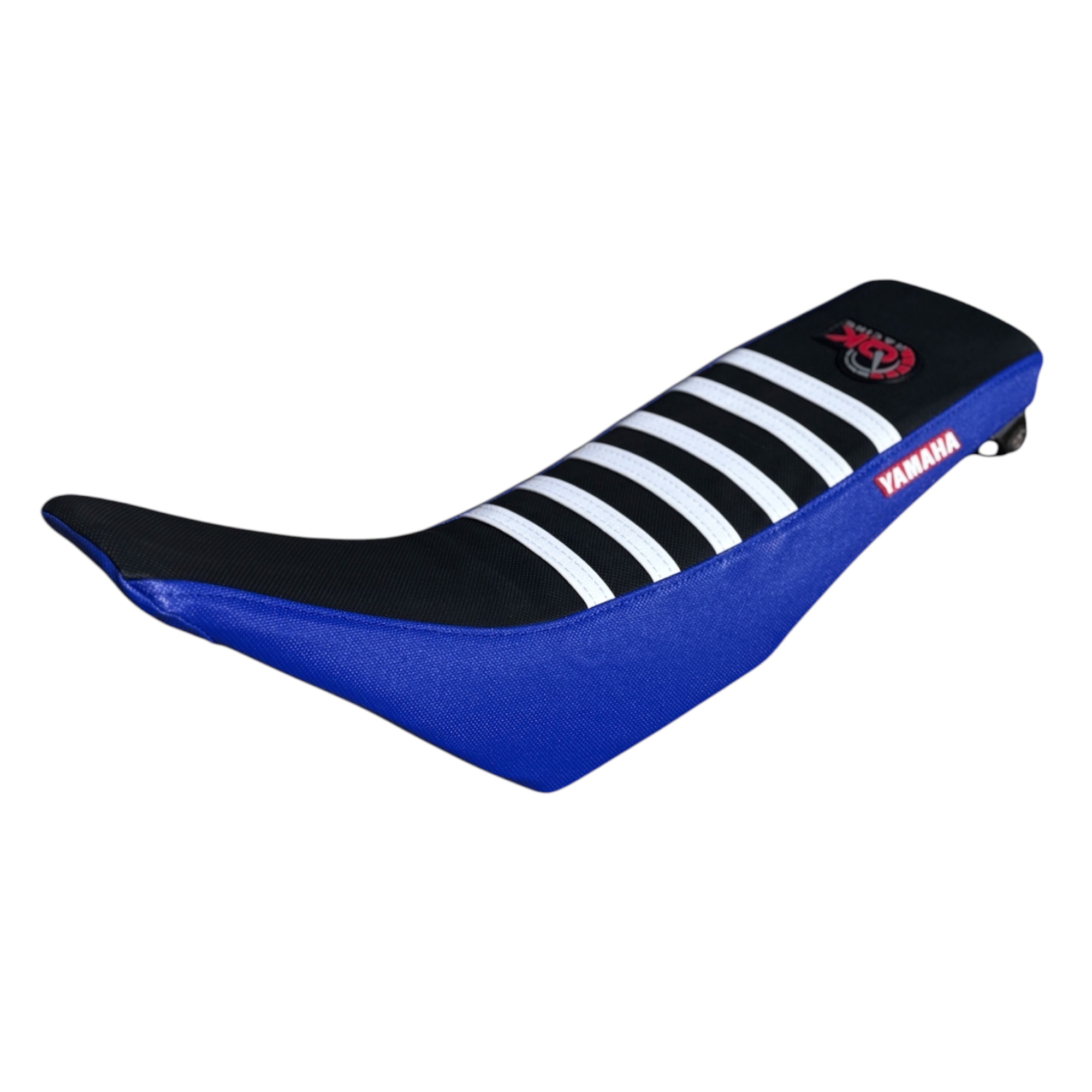 QK Racing Yamaha TTR 125L / 125LE 125 Seat Cover – All Black with Blue Ribs – Durable, Gripper Replacement Seat Cover