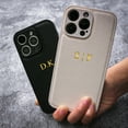 thumbnail image 4 of Personalized Customized Initials Name Letters Leather Case For iPhone 16 15 14 13 12 11 Pro Max 16 Plus Luxury Shockproof Cover Light Blue For iPhone 12 Pro, 4 of 6