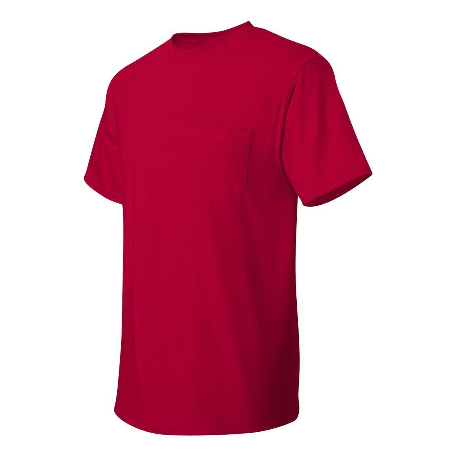 Hanes Men's Authentic Pocket T-Shirt Deep Red 2XL