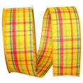 thumbnail image 1 of Breezeway Yellow Plaid Wired Ribbon, 1 of 1