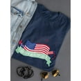 thumbnail image 3 of Happy 4Th Of July Shaped T-Shirt Women -Image by Shutterstock, Female Medium, 3 of 4