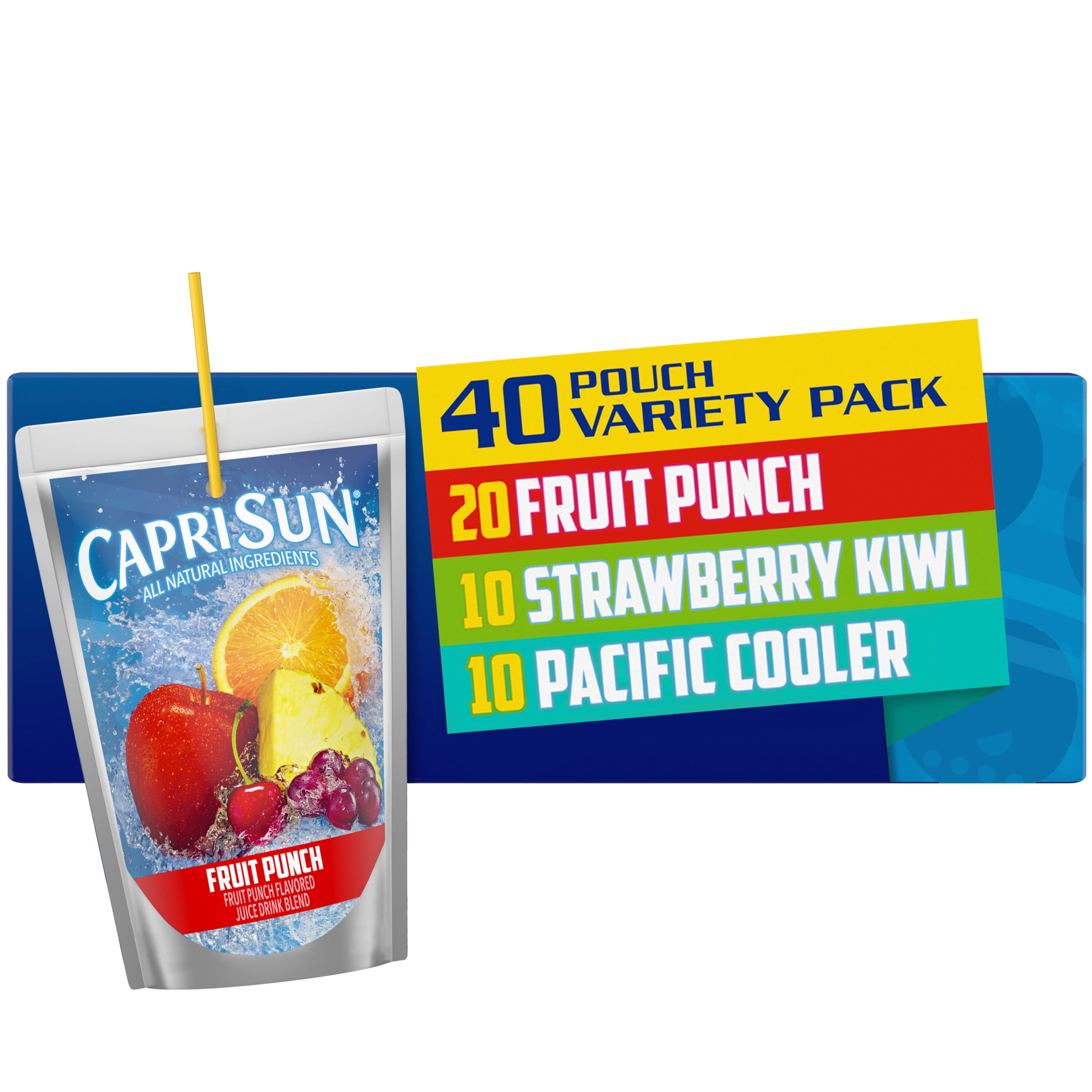 Capri Sun Variety Pack Fruit Flavored Juice Drink Blend, 40 ct. Box