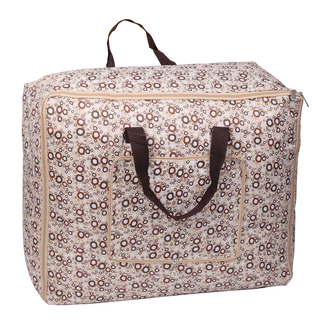 Circle Pattern Bed Sheets Quilt Storage Bag Container Beige Brown 60cm