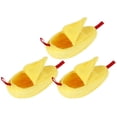 thumbnail image 5 of 3 juegos de nidos de hamaca para hámster, forma de plátano, colgante, casa cálida de invierno, suministros para animales pequeños, amarillo, 5 of 5