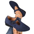 thumbnail image 5 of YOUYEDIAN Loafers for Women Retro Wedge Heel Spring Fall Fashion Pointed Toe Shoes Warm Versatile Non Slip Soft Casual Shoes, 5 of 5