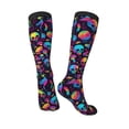 thumbnail image 5 of Lsque Skull rainbow color mushroom Printed Crew Socks Men's Women's LightWeight Thin Casual Calf Socks ,Knee High Socks,Cotton Socks, 5 of 9