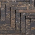 thumbnail image 3 of Modket TDH384NS Brown Emperador Dark Marble Stone Herringbone Mosaic Tile Kitchen Backsplash, 3 of 5