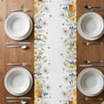thumbnail image 4 of Table Runner 70 Inches Long for Kitchen Dining, Eucalyptus Leaves Dresser Scarf Farmhouse, Dining Table Decorations for Wedding/Parties, Daisy Flower Spring Watercolor Country Floral Bee 13 x 70 In, 4 of 8
