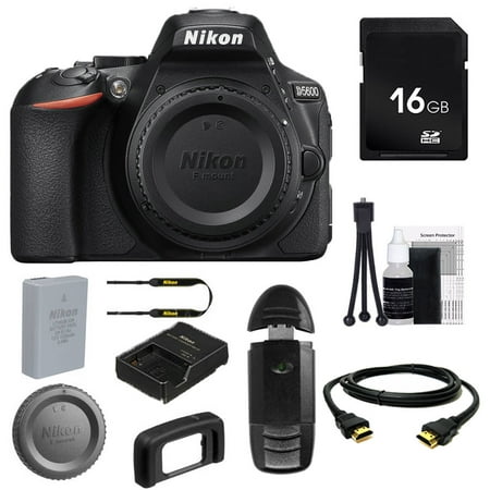 Nikon D5600 Digital SLR Camera (Body Only) + Buzz-Photo Beginners (Best Beginner Camera Cheap)
