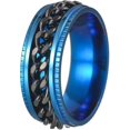 thumbnail image 1 of Mens Anxiety Rings Fidget Rings For Men Women Chain Spinner Rings For Kids Teen Titanium Steel Rings, 1 of 5