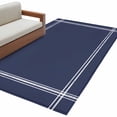 thumbnail image 2 of Pure Dark Blue Area Rug 4x6 FT, Non Slip Kids Room Carpet, Simple Solid Color Washable Soft Floor Carpet Non-Shedding Throw Rug for Dorm Kitchen Study Room Home Office Bedside, 2 of 9