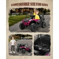 thumbnail image 3 of 12V Kids Ride on Car, Battery Powered Electric UTV Truck with Parent Remote Control, Bluetooth, Music, LED Light, 3 Speeds, Soft Start, Safety Belt, Horn, Ride on Toys for Boy GILR (Pink), 3 of 7